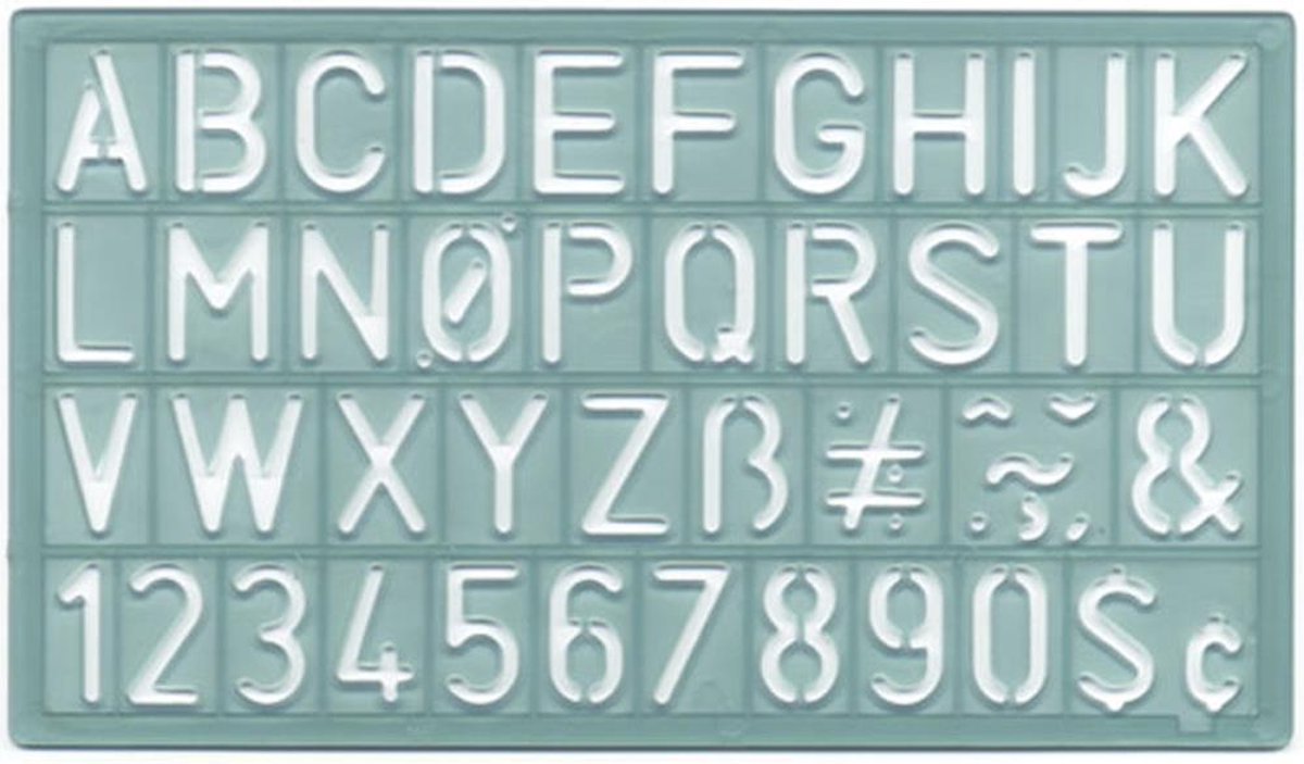 Westcott - Alphabet sjabloon - grijs - 1 stuks