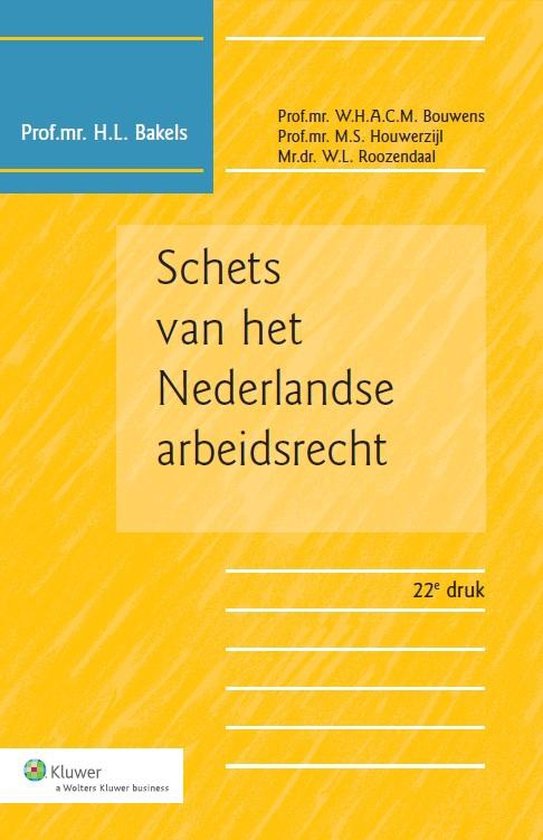 Schets van het Nederlandse arbeidsrecht - cover