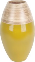 Decorational vase Bamboo Cone small olive green
