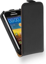 LELYCASE Flip Case Lederen Cover Samsung Galaxy Y Duos Zwart