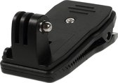 Shop4 - Actioncam Clip - Clip de pincement pour sac à dos, ceinture ou casquette noir - avec sac de rangement