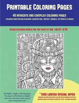 Printable Coloring Pages (40 Complex and Intricate Coloring Pages): An intricate and complex coloring book that requires fine-tipped pens and pencils only