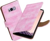 BestCases.nl Samsung Galaxy S8+ Plus Mini Slang booktype hoesje Roze