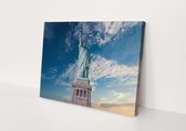 Vrijheidsbeeld | New York | Steden | Canvasdoek | Wanddecoratie | 90CM x 60CM | Schilderij | Foto op canvas