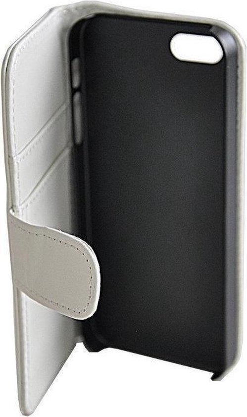 bol.com | iPhone 5 / 5S Card flip case - cover - hoesje - pasjes - wit