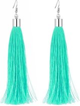 Fako Bijoux® - Oorbellen - Kwast XL - Costa - Aqua Groen