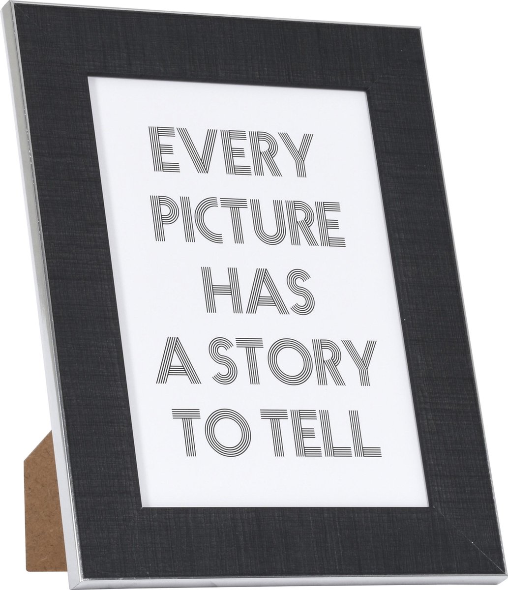Fotolijst - Henzo - Silverline - Fotomaat 13x18 cm - Zwart