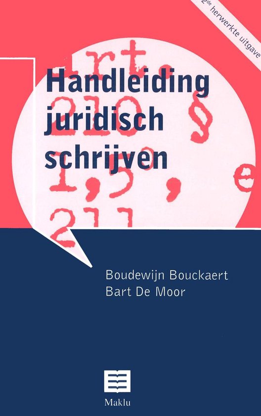 Handleiding juridisch schrijven. - cover