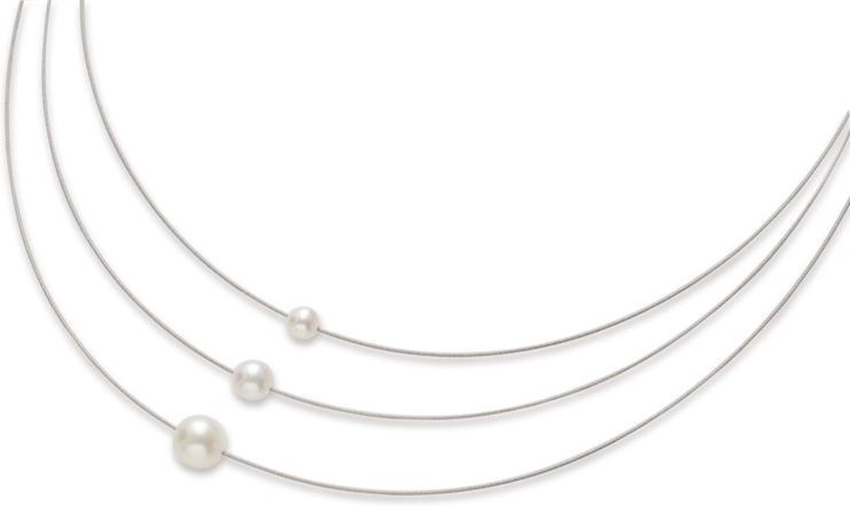 Boccia Collier staal parel