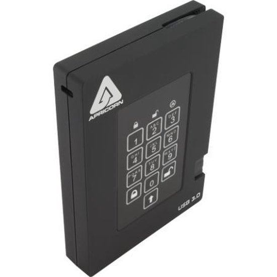Apricorn Padlock Fortress - FIPS validated, 500GB USB 3.0 van Merkloos — afbeelding 4