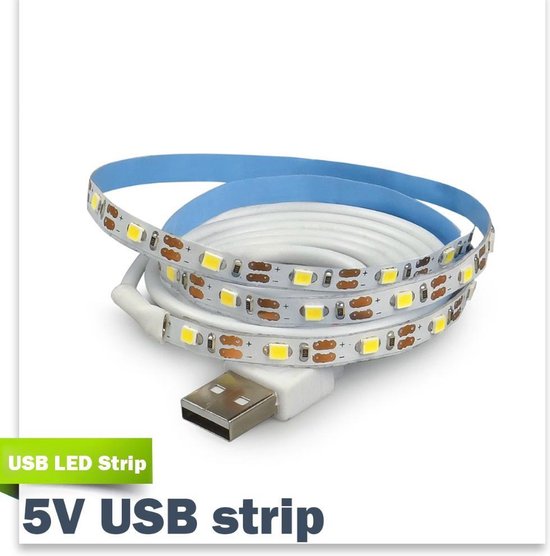 Usb Led strip 30 cm usb wit licht met plakstrip | bol.com