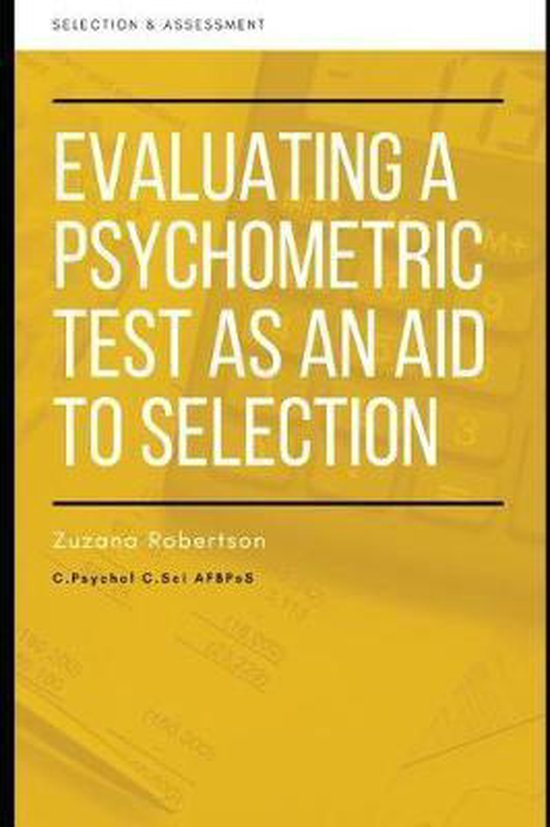 Evaluating a Psychometric Test as an Aid to Selection - cover