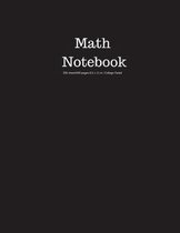 Math Notebook 200 Sheet/400 Pages 8.5 X 11 In.-College Ruled