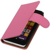 Bookstyle Wallet Case Hoesjes Geschikt voor Nokia Lumia 530 Roze