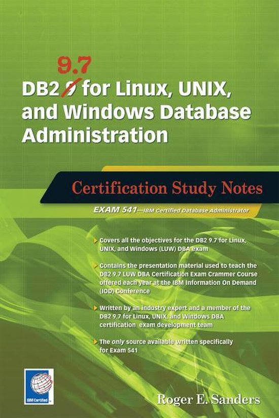 DB2 9.7 for Linux, UNIX, and Windows Database Administration - cover
