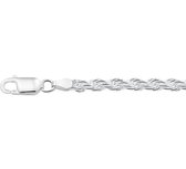 The Jewelry Collection Armband Koord 4,0 mm - Zilver