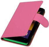 Bookstyle Wallet Case Hoesjes Geschikt voor Nokia Lumia 625 Roze