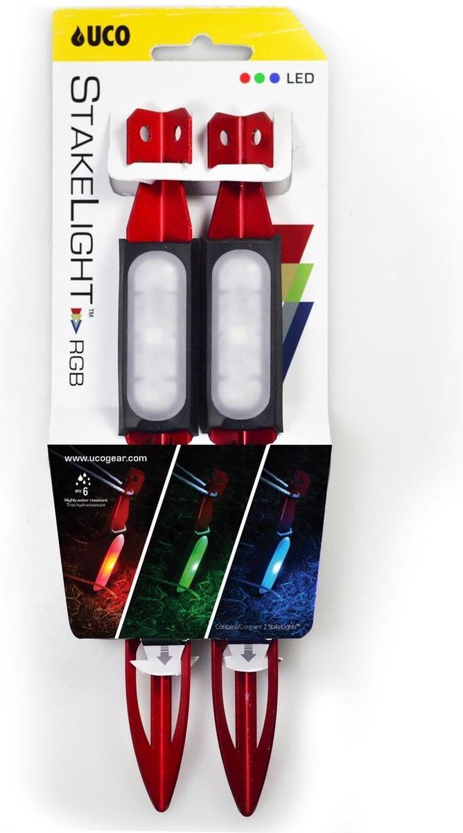 Piquet de sol pour tente lumineuse 2 pièces éclairé par une lumière LED  multicolore