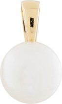 Glow hanger zoetwaterparel rond - goud 14 kt- 9mm