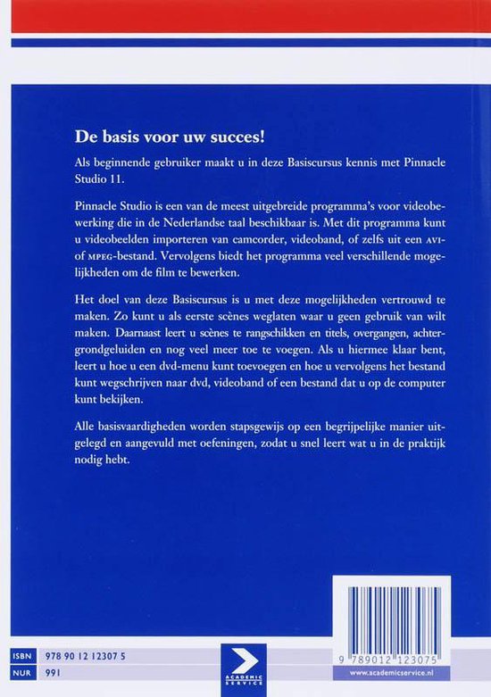 Basiscursus Pinnacle Studio 11 9789012123075 Sander van Vugt Boeken bol