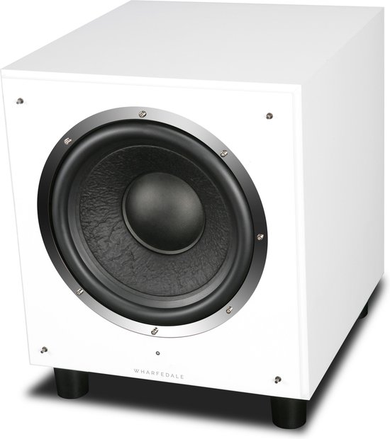 Foto: Wharfedale sw 15 subwoofer diepe bas ingebouwde versterker thuisbiscoop wit