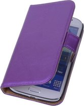 PU Leder Lila Hoesje Samsung Galaxy Grand Neo Book/Wallet Case/Cover