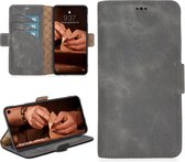 Bouletta Lederen Samsung Galaxy S10e Hoesje - BookCase - Antique Grey