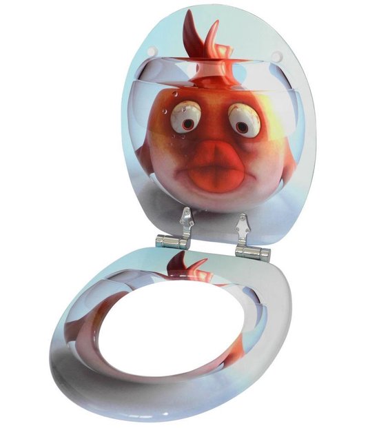 Softclose toiletbril Funny Fish | bol.com
