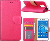 Xssive Hoesje Voor Huawei Nova Smart Book Case - geschikt voor 3 pasjes - Pink