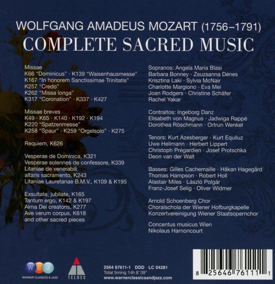 Mozart:Sacred Music Complete, Nikolaus Harnoncourt | CD (album