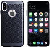 Colorfone PREMIUM Hoesje Mesh Holes / Hard Plastic / Schokdemping / Ultradunne Hardcase (0.7mm) / Anti Fingerprint / Cover / Case voor de Apple iPhone X in Zwart