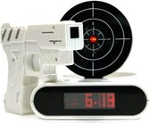 Gun Alarm Clock - Wekker Kinderen - Digitale Wekker - Alarmklok Wekker - Wekker Pistool - Valentijn cadeautje voor hem of haar - Wit