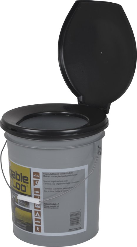 Reliance Toiletemmer - Luggable Loo - 19 Liter - Zwart/grijs