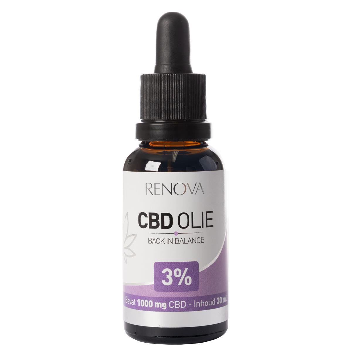 Goedkoopste Renova CBD olie 3 30ml - 1000mg CBD - cannabidiol - hennepolie