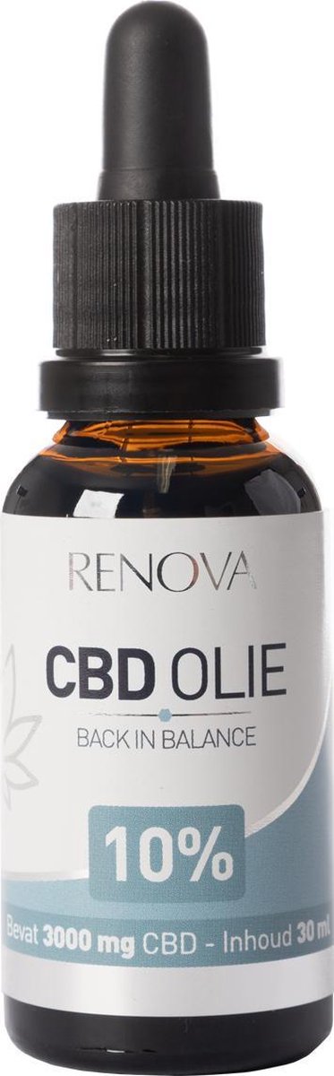 Goedkoopste Renova CBD olie 10 30ml - 3000mg CBD - 225 druppels - cannabidiol - cbd oil - wietolie - hennepolie - cannabis olie - 0,0 THC olie