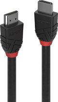 Lindy Black Line - HDMI met ethernetkabel - HDMI (M) naar HDMI (M) - 2 m - drievoudig afgeschermd - zwart - rond, 4K ondersteuning