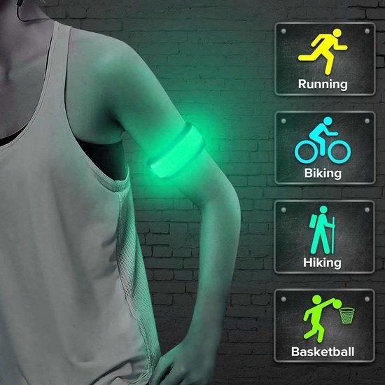 Witte Hardloop Verlichting LED / Running Light / Sport Armband / Fiets