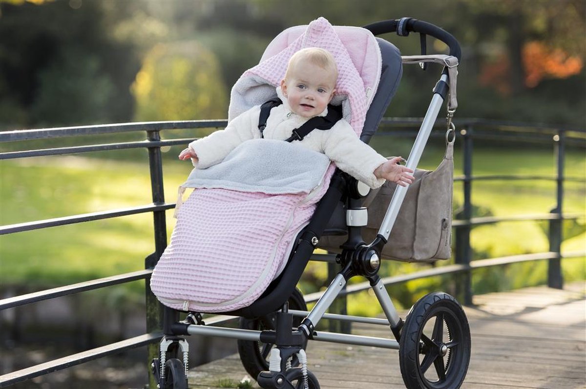 Koeka - Buggy voetenzak wafel/teddy Oslo - Tea Rose/Pebble | bol.com