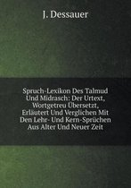 Spruch-Lexikon Des Talmud Und Midrasch