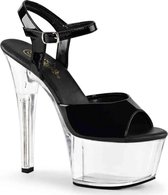 EU 38 = US 8 | ASPIRE-609 | 6 Heel, 2 1/4 PF Vegan Friendly Ankle Strap Sandal