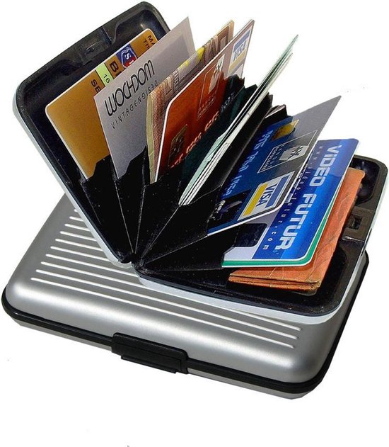 Robuuste Aluminium Creditcardhouder - Zilver - Anti RFID Creditcard Case /  Cover /... | bol.com