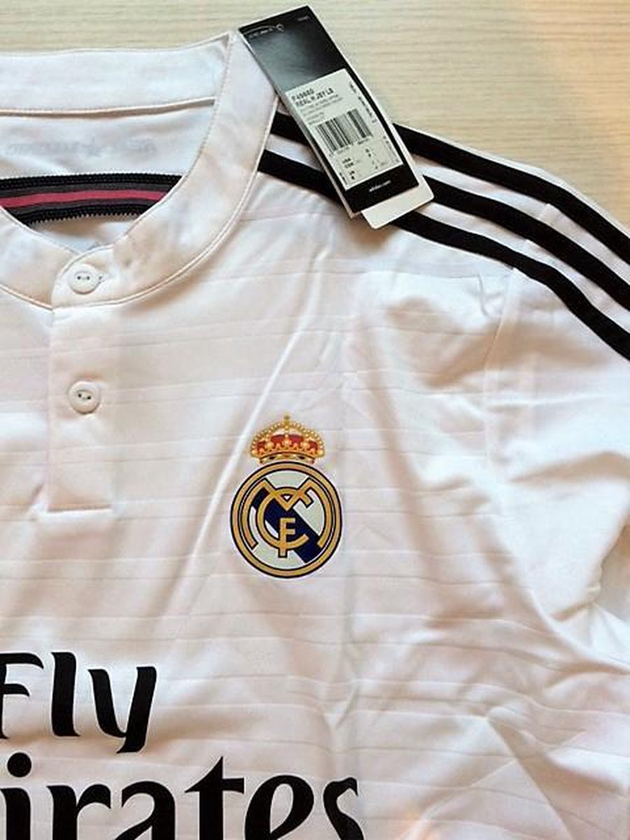 Adidas Real Madrid thuis shirt wit lange mouw maat L | bol