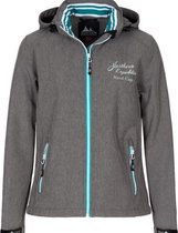 Nord Cape dames softshell jas Fay licht grijs melange - maat XL