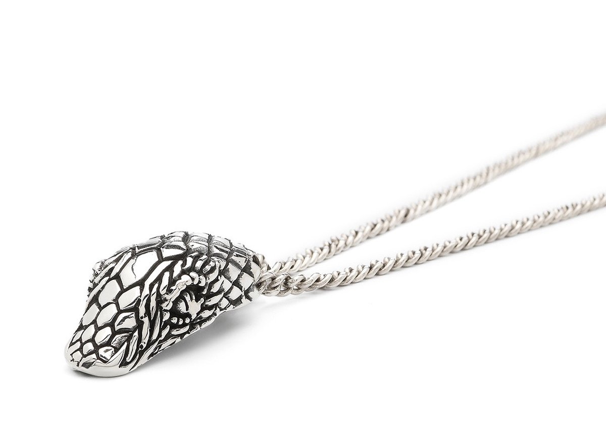 SILK Jewellery - Zilveren Collier / Ketting Slang - Fierce - S26.60 - Maat 60cm
