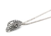 SILK Jewellery - Zilveren Collier / Ketting Slang - Fierce - S26.60 - Maat 60cm