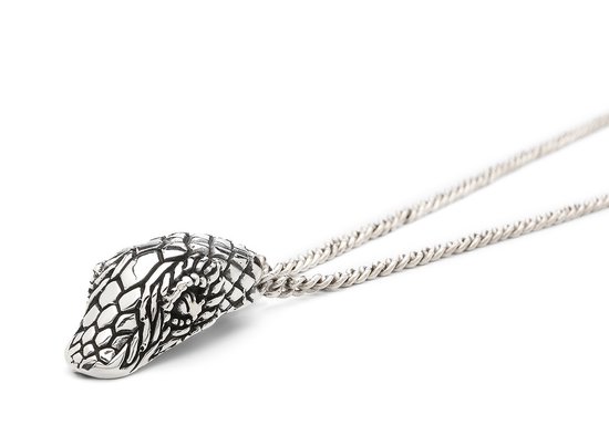 SILK Jewellery - Zilveren Collier / Ketting Slang - Fierce - S26.60 - Maat  60cm | bol.com