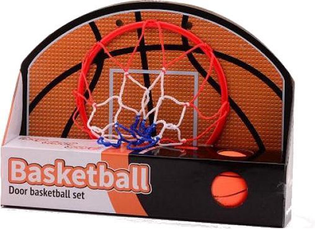 COSTWAY Basketbalnet en ring, 45,7 cm muur deur gemonteerd