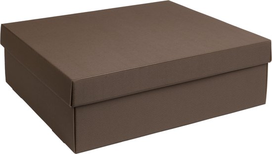 Luxe doos met deksel karton BRUIN 40x30x12cm (35 stuks) | bol.com