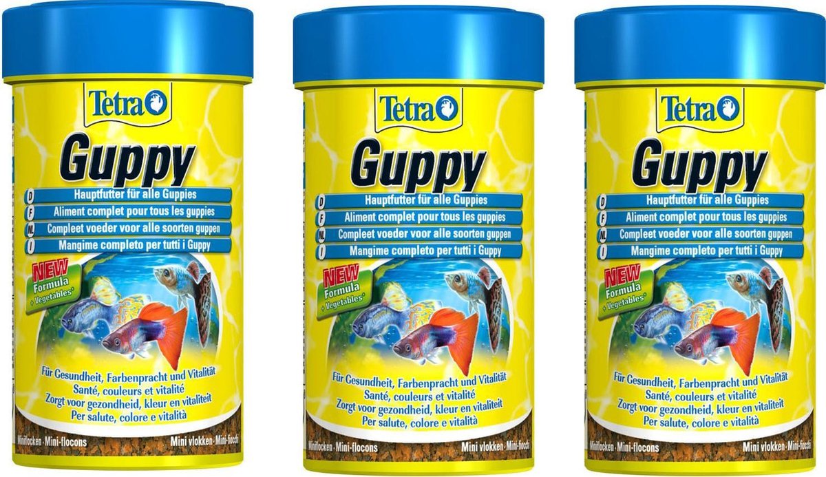 Tetra guppy voer 100 ml - 3 stuks