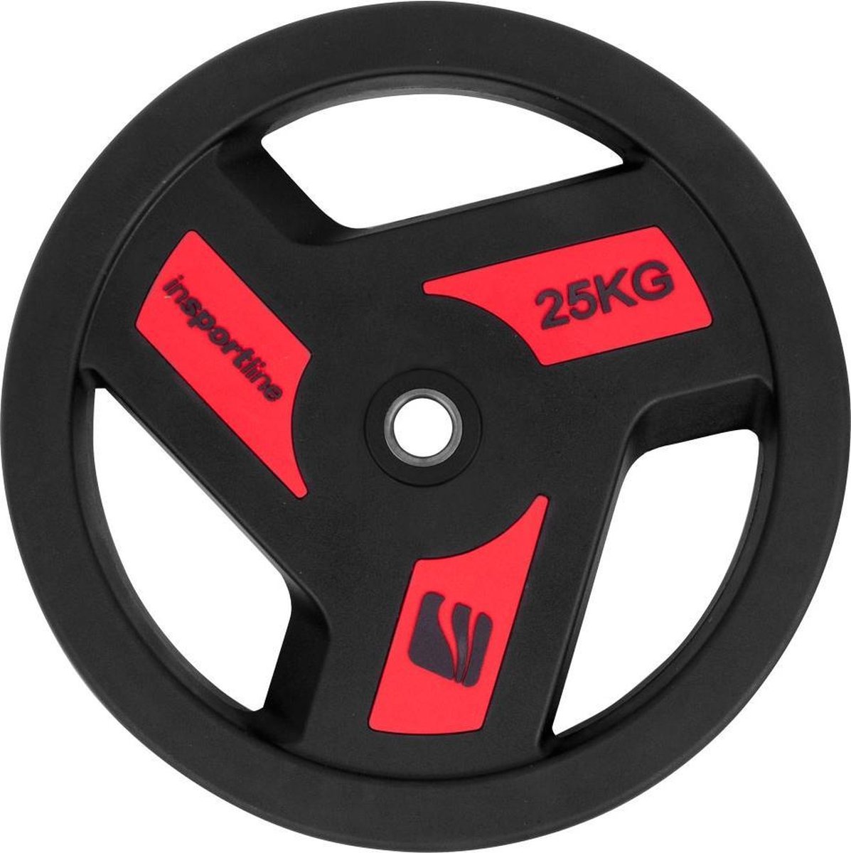 InSportline Herk Halterschijf - Rubber - 25 kg - Ø 30 mm